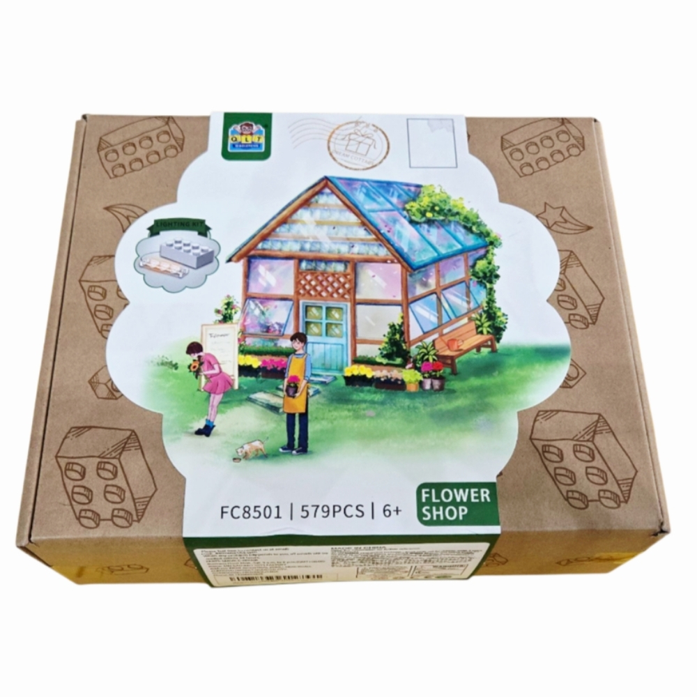 NIB *QLT Flower House Building Set Lego Friends Compatible Lights Up